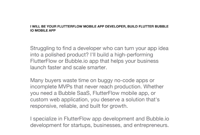 be your flutterflow mobile app developer, build flutter bubble io mobile app